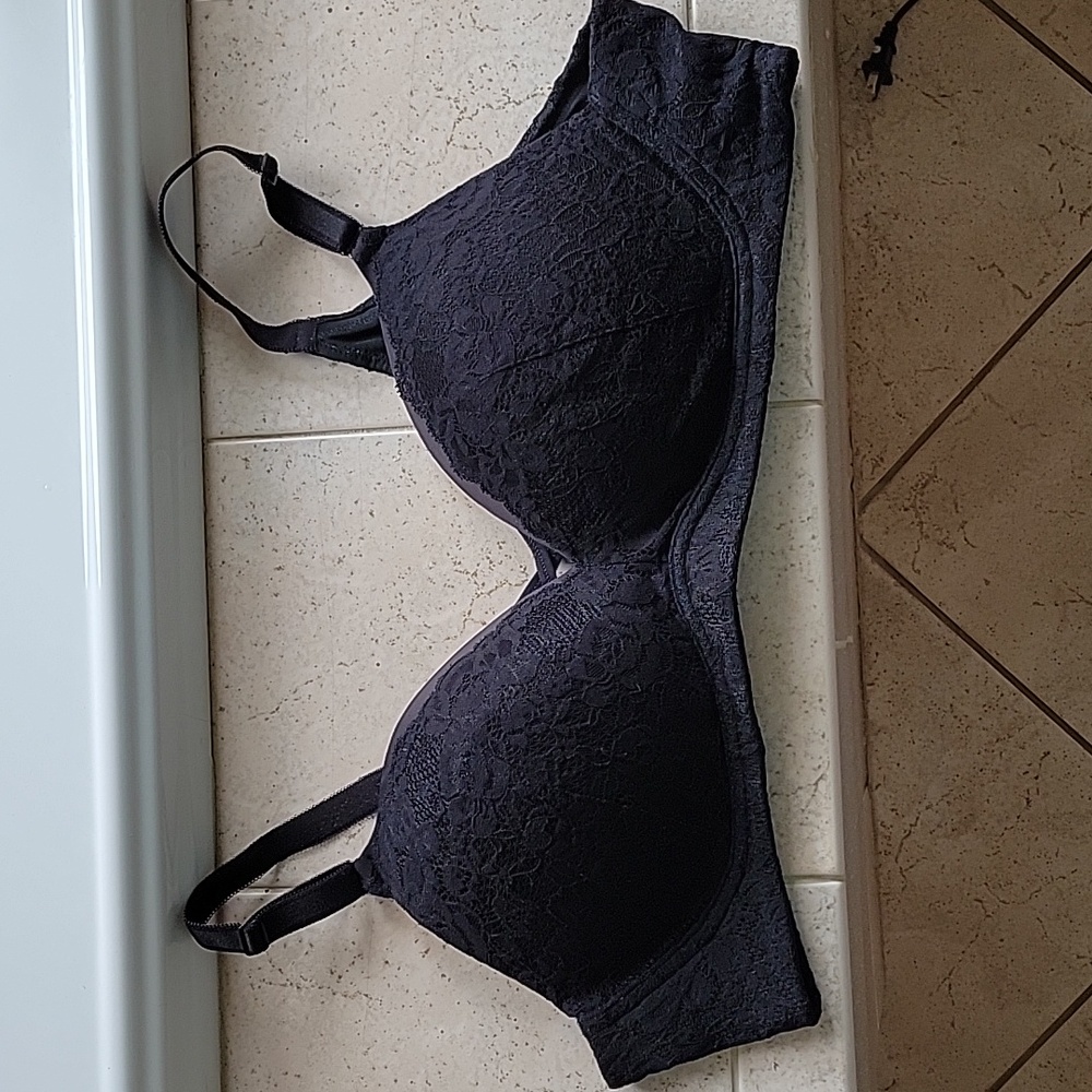 Torrid Wire-Free Push-Up Super Soft Lace 360⁰ Back Smoothing Bra, 42B, Black